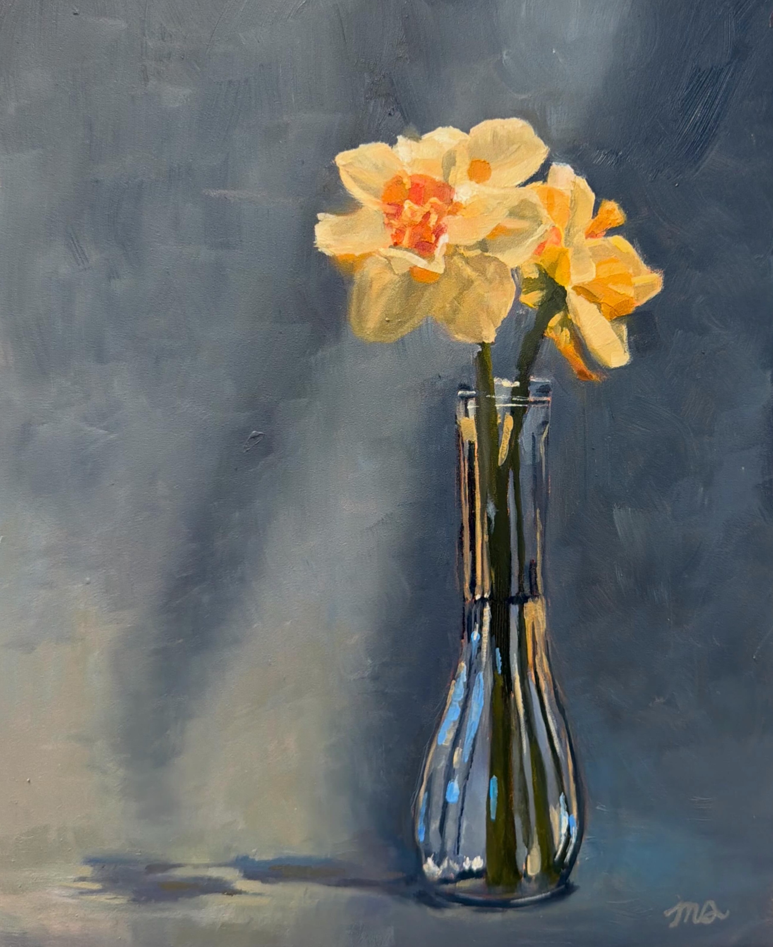 Last of Spring, an original still life oil painting by Mylie Jane Derrick.