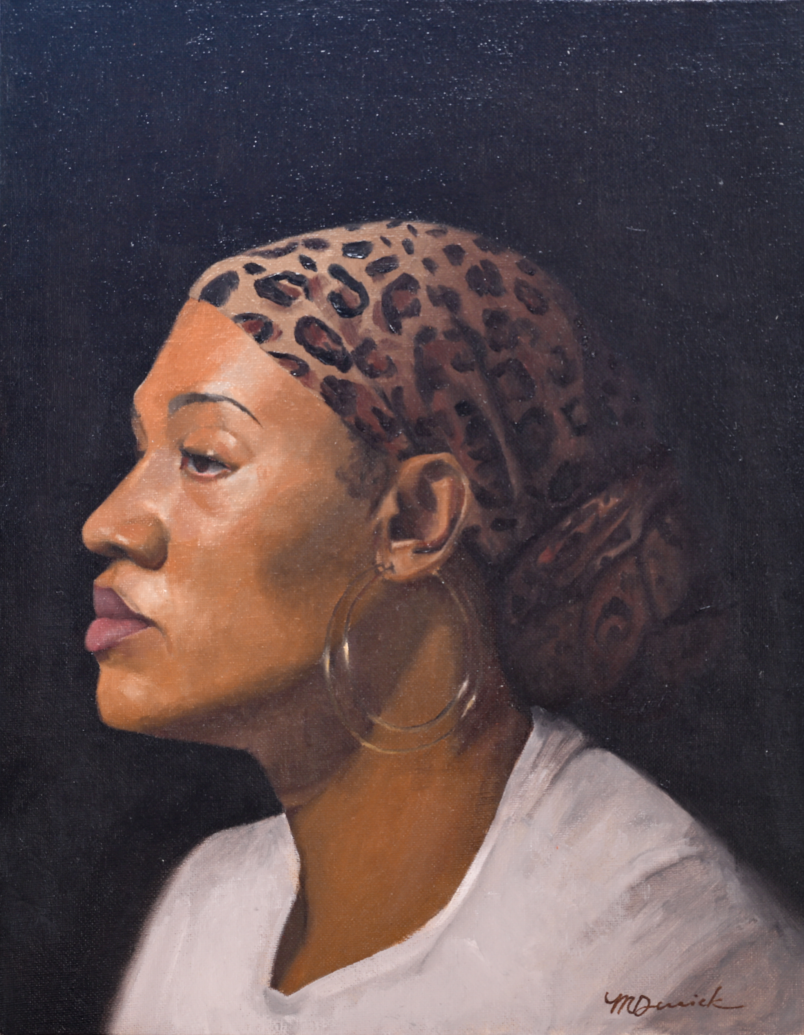 Untitled Portrait Study, an original other work oil painting by Mylie Jane Derrick.